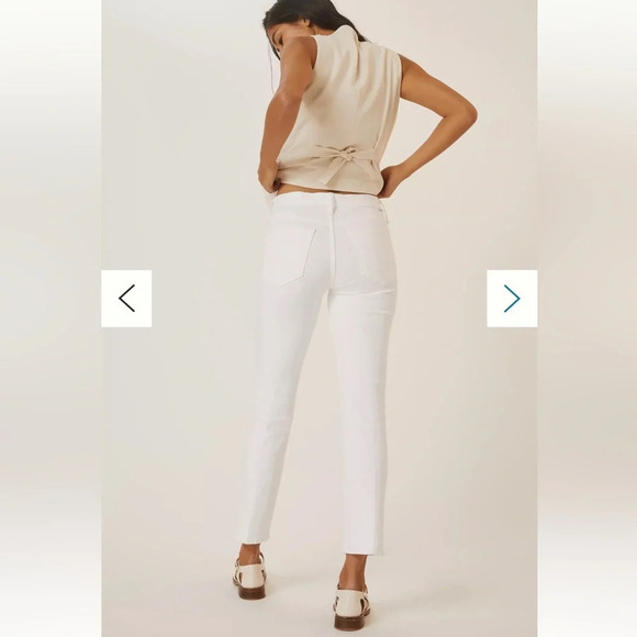 MOTHER The Dazzler Mid Rise Ankle Jeans - White - Size 33 - NWT - Picture 4 of 16